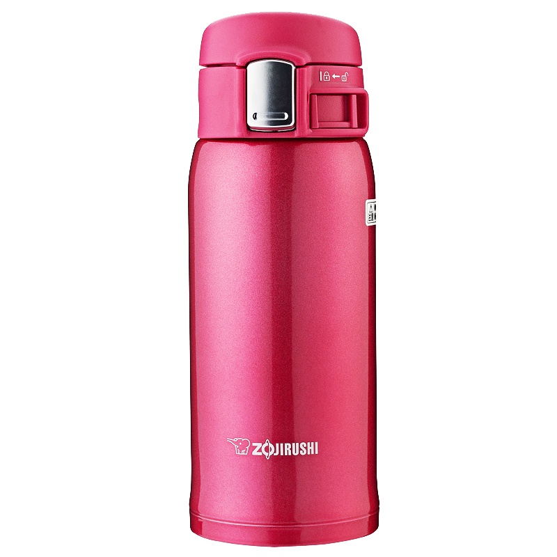 象印(ZO JIRUSHI)保温杯SM-SA36-RW 日本象印真空保冷保温杯 高档进口不锈钢男女款车载单手杯 透感红色