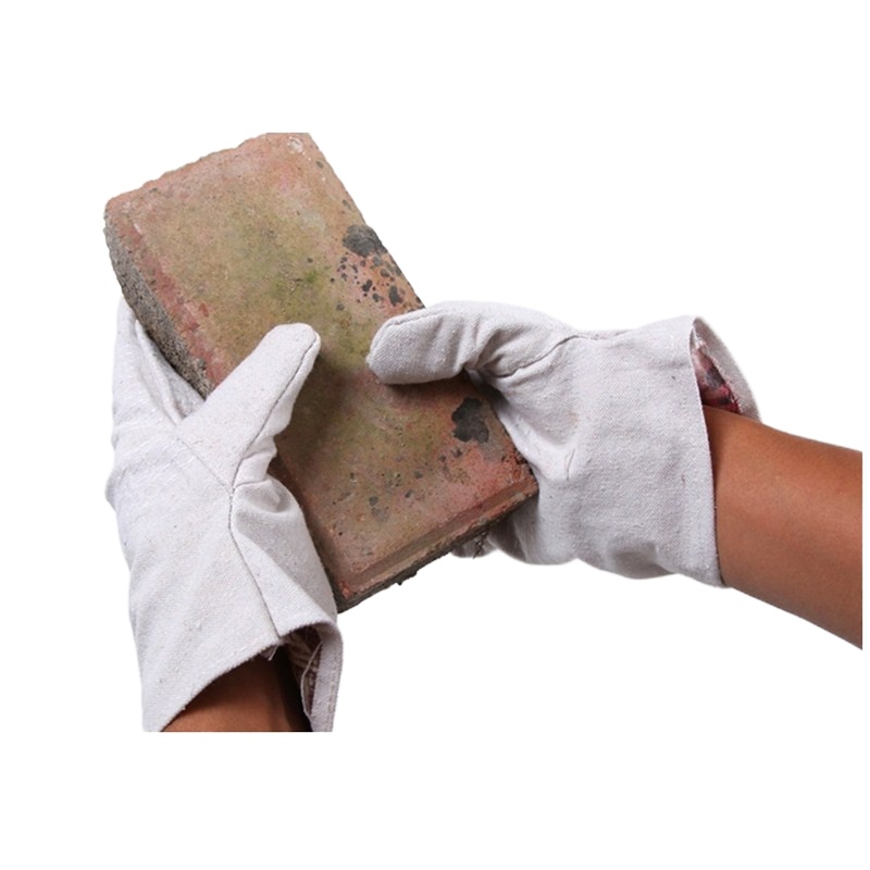 健劳帆布手套双层耐磨防滑 2双.