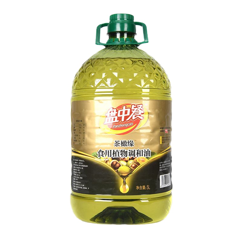 盘中餐压榨茶橄原香食用植物油5L