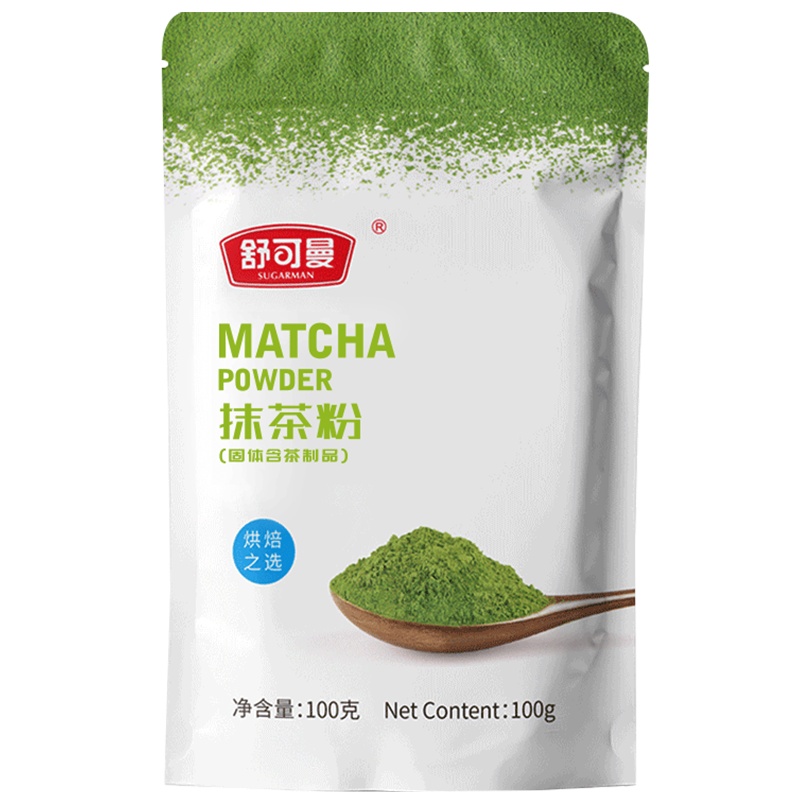 舒可曼抹茶粉100g 蛋糕曲奇饼干烘焙原料 食用绿茶粉冲饮奶茶