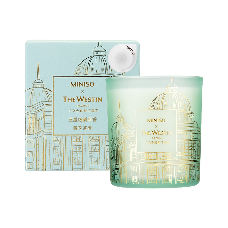 名创优品(miniso) 五星级酒店联名款香薰蜡烛-广交会威斯汀家用室内淡香[四季茶清]礼品装