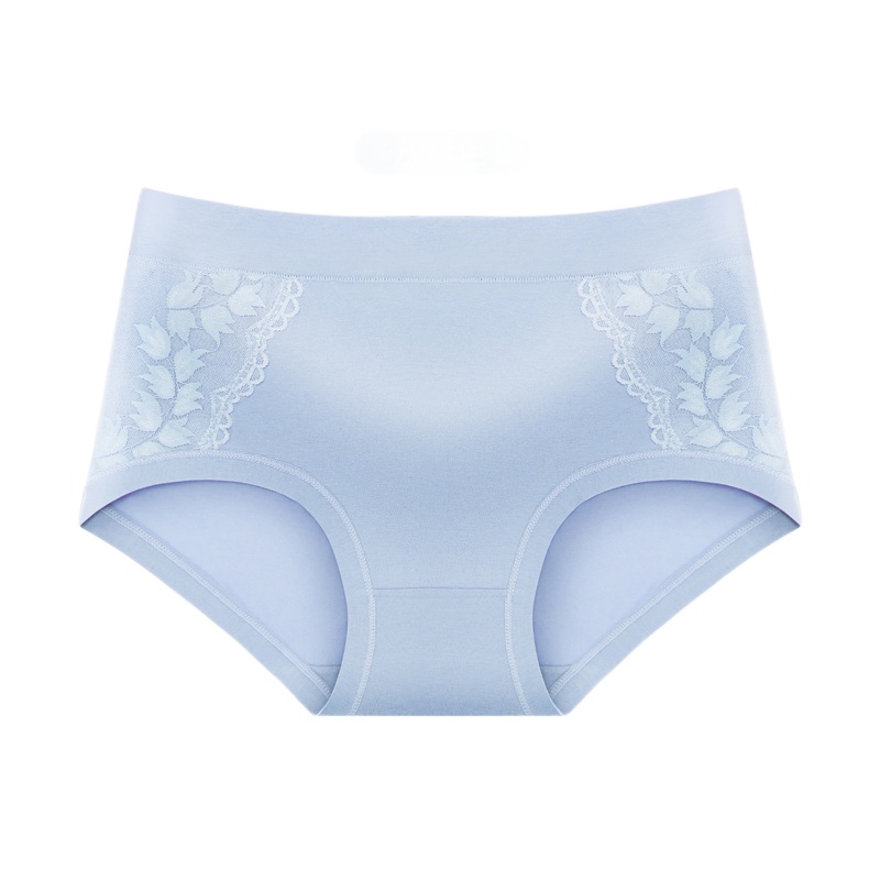 莎丞 内裤女透气棉裆女士内裤中高腰加大码胖MM蕾丝纯色性感三角裤头