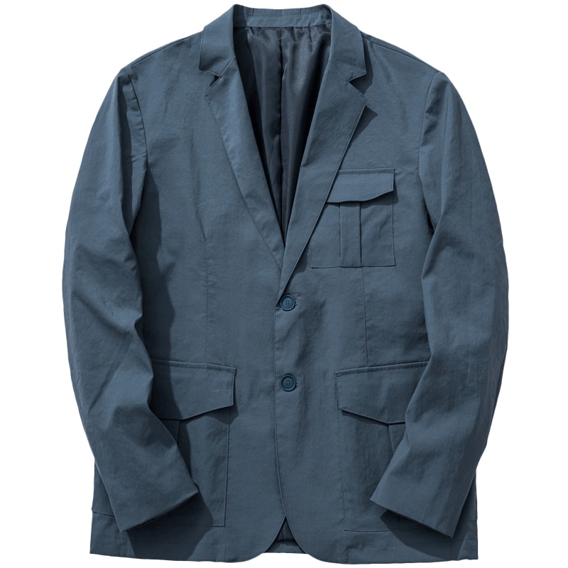 千纸鹤男士休闲西装上衣2019秋季新款潮流个性小西服秋装男35125