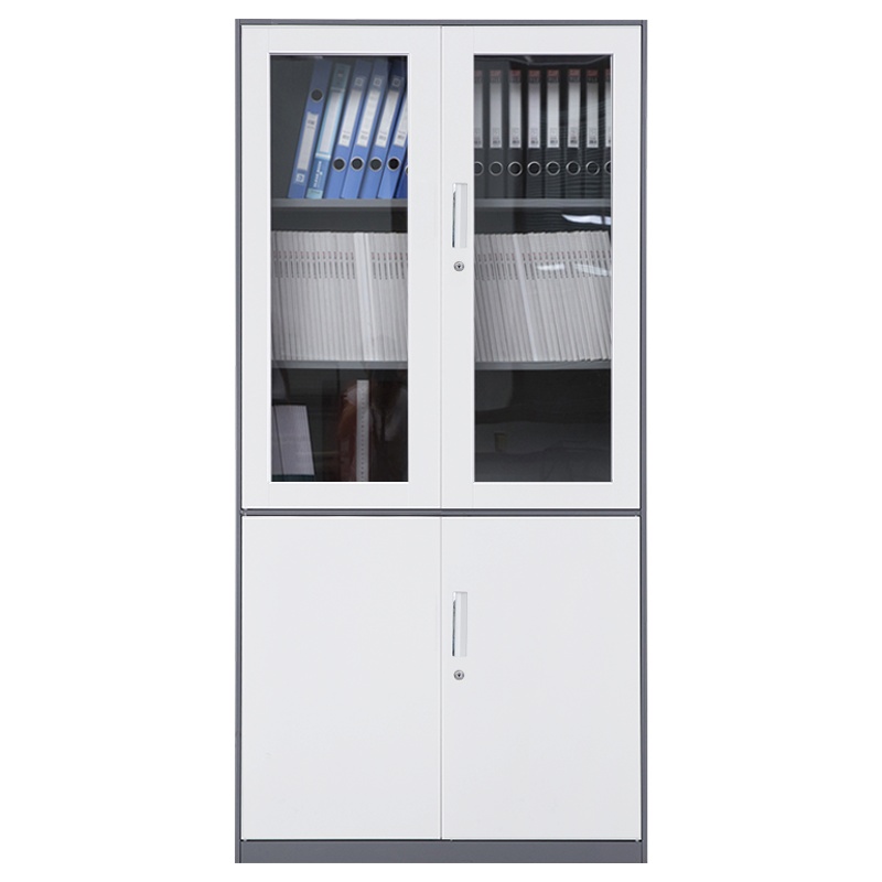 震海 大器械文件柜办公柜灰套白档案资料柜办公柜类钢制加厚办公室储物柜 家用书柜