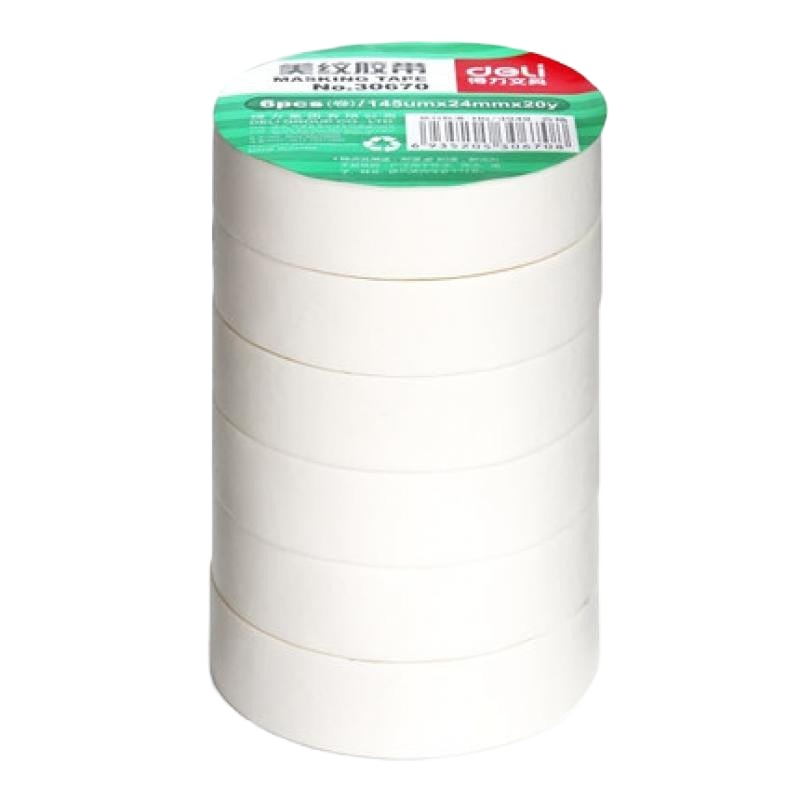 得力(deli)30670美纹纸胶带24mm*20y 6卷装