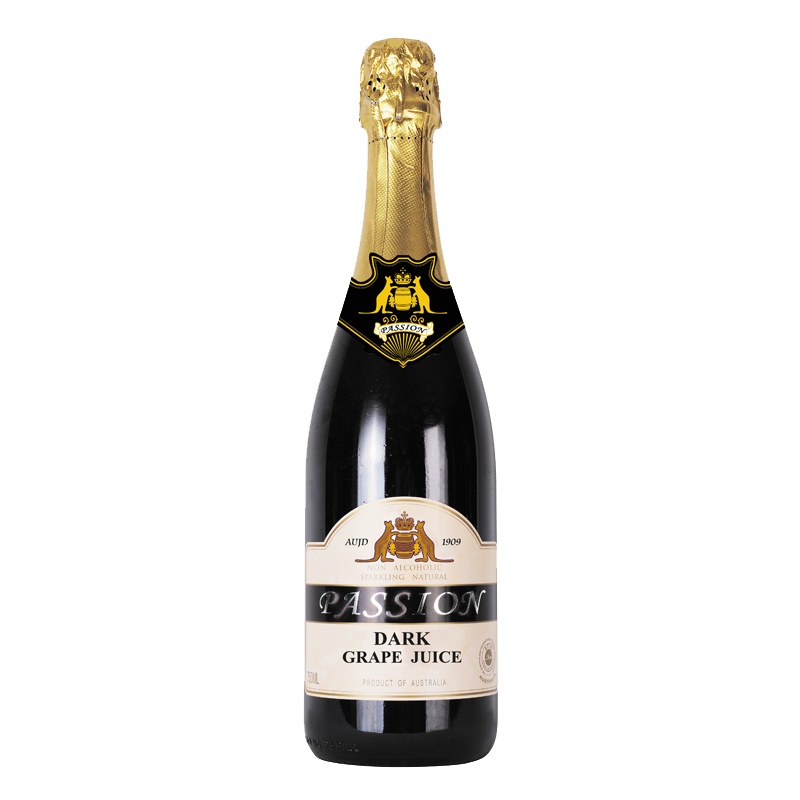澳大利亚原瓶进口芭翠提passion纯黑葡萄汁(气泡型)无醇起泡酒750ml*2