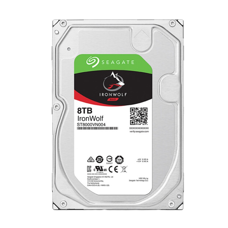 希捷 8TB 256MB 7200RPM 网络存储 (NAS)硬盘 SATA接口 希捷酷狼系列(ST8000VN004)