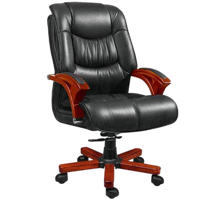 逐鹿中原牛皮椅办公椅TY248总裁老板椅电脑转椅升降办公椅 真皮大班椅