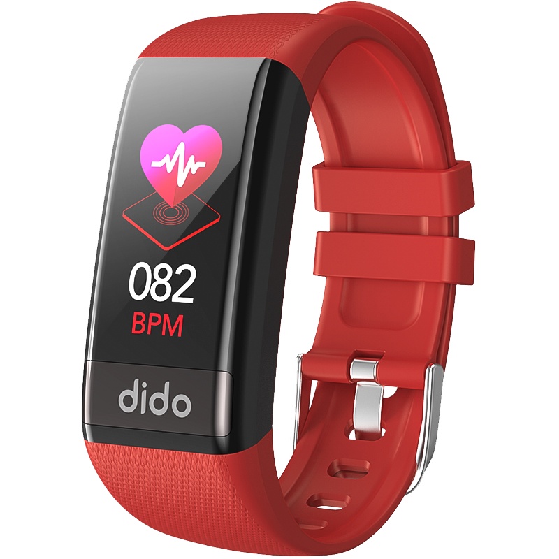 dido医疗级血压实时监测心率报警高精度血氧心电图HRV智能手环仪器老人多功能睡眠心脏健康男运动手表女情侣 Y1S中国红