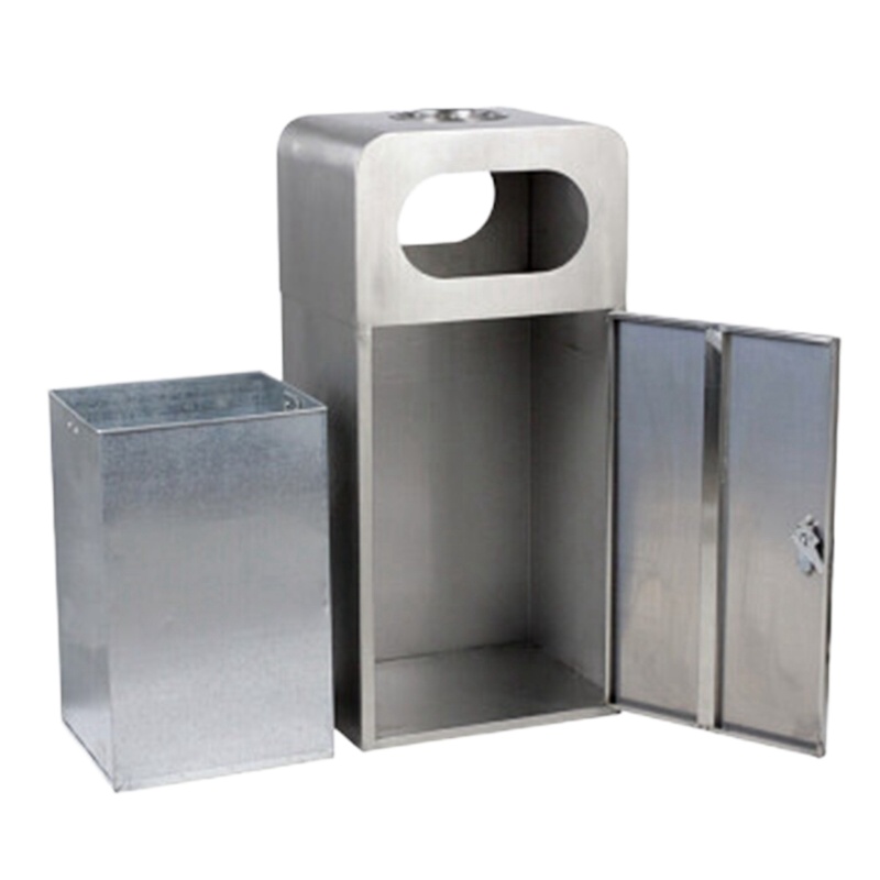 定制 高端公共区垃圾桶 单筒304不锈钢垃圾桶 车站/公园/酒店/等 (请联系客户经理沟通并了解货期)