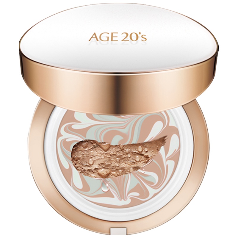 [防晒出游必备]爱敬AGE20’S三色拉花精华气垫BB霜遮瑕持久遮瑕粉底白#13 14gx2 SPF50+/PA+++