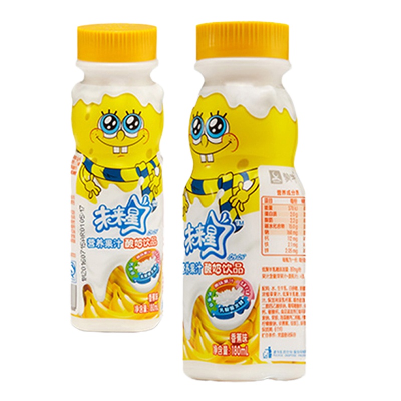 WQMD未来星营养果汁酸奶饮品香蕉味瓶装180ml×16瓶
