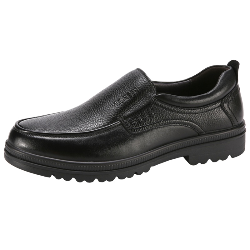 木林森男鞋皮鞋男士秋季新款商务休闲鞋时尚套脚时尚百搭正装增高皮鞋一脚登工作鞋爸爸父亲鞋