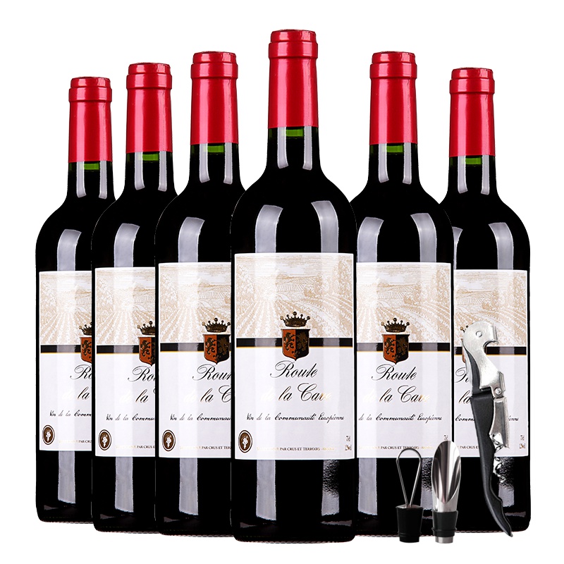 法国原瓶原装进口 奥瑞安卡弗干红葡萄酒 750ml*6 整箱特惠装