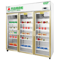 飞天鼠(FTIANSHU) 1200L三门药品阴凉柜医用柜药品冷藏柜医药柜 GSP认证 立式药房药品柜风冷无霜 不锈钢门