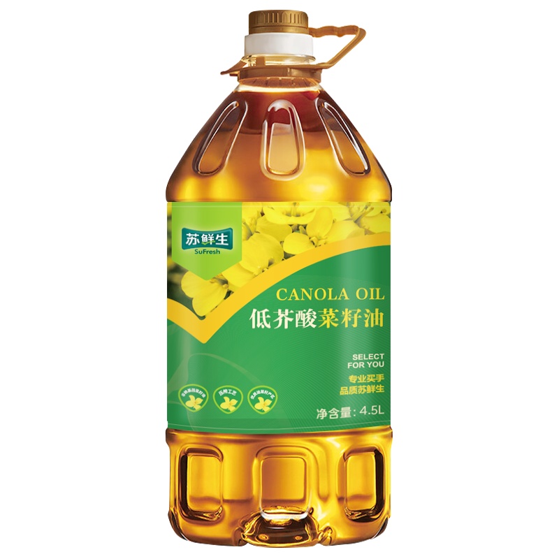 苏鲜生低芥酸菜籽油4.5L