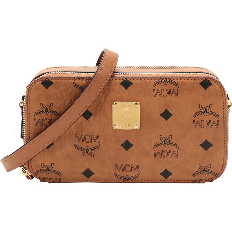 MCM 女士 Visetos Original系列花人造革配皮迷你单肩斜挎包相机包 MWRAAVI04