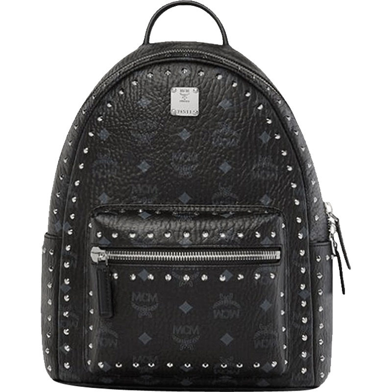 MCM 男女通用款涂层帆布铆钉双肩背包 MMK8AVE61