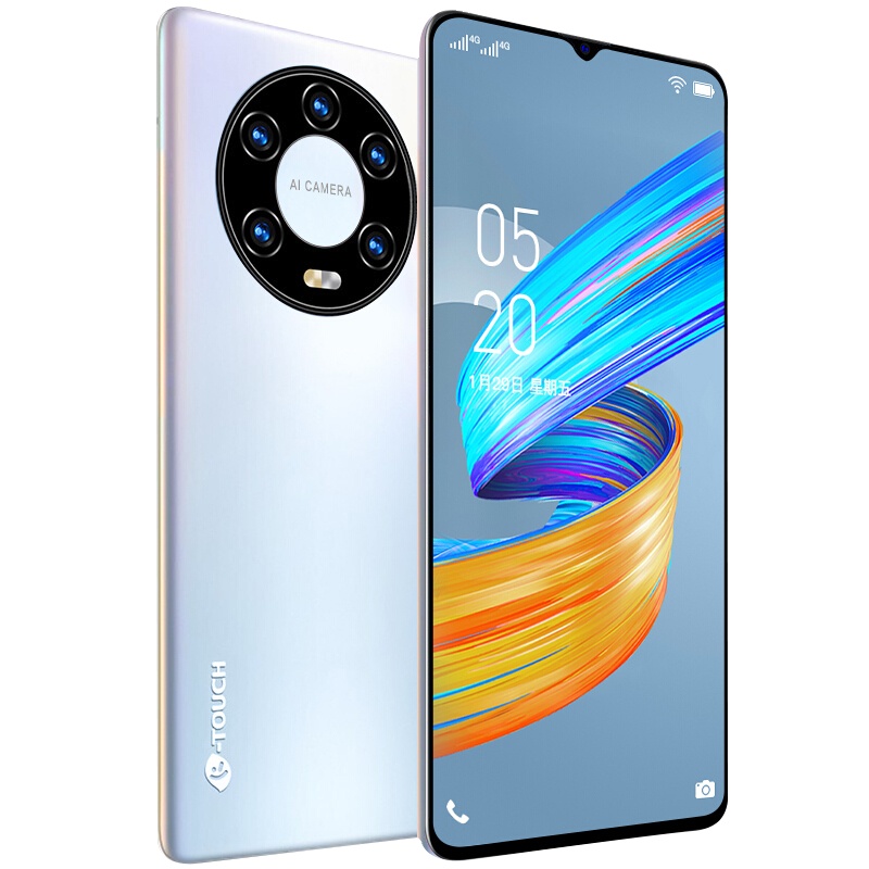 天语 K40英寸高清水滴屏 游戏拍照智能手机 侧键指纹 人脸识别全网通4G 极光蓝 8+256GB