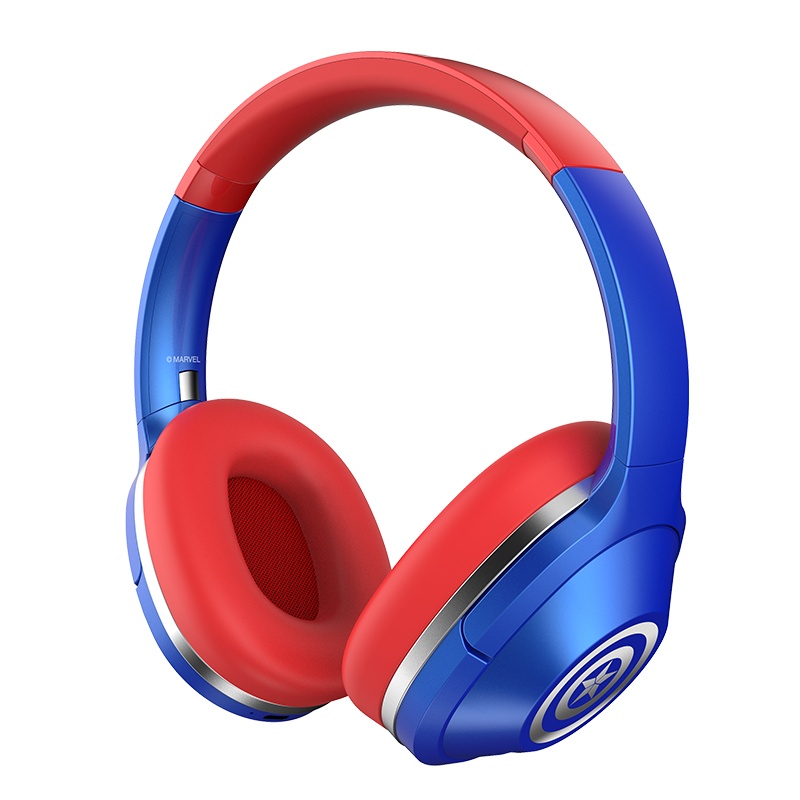 [漫威正版]NC-100XL美国队长版珍藏版 蓝牙无线头戴式 主动降噪 苹果/安卓手机适配 蓝色