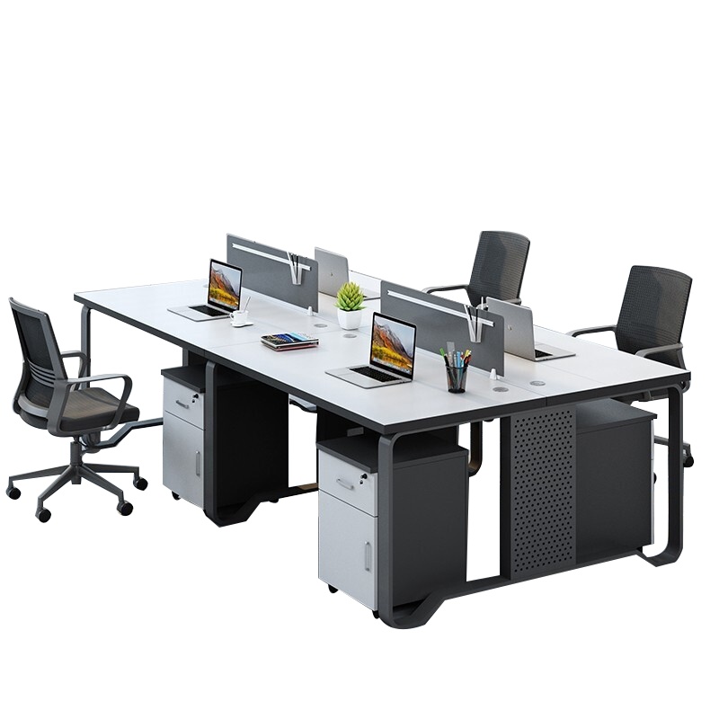 全简办公家现代简约办公桌椅组合职员办公桌屏风工作位2/4/6人位 员工位电脑桌椅