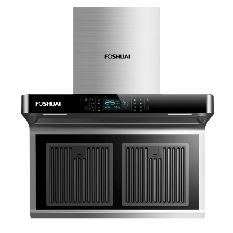 方帅(FOSHUAI)7字型顶侧双吸 侧吸式抽油烟机单机大吸力 50立方自动清洗免清洗脱排排烟罩家用单烟机触控式