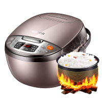 家用电饭煲智能5升大容量多功能煮饭锅官方旗舰店3-4-6-8人 4L棕色【麦饭石内胆】