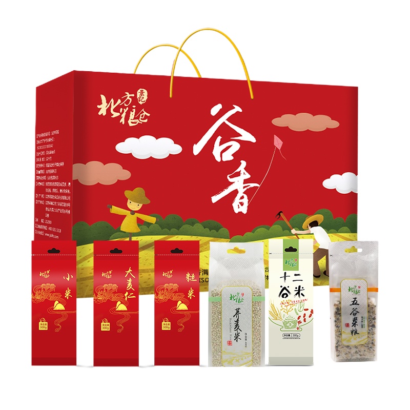 北方粮仓景记 五谷杂粮组合套装 小米糙米大麦仁组合 优选天然谷香五谷杂粮1.8kg