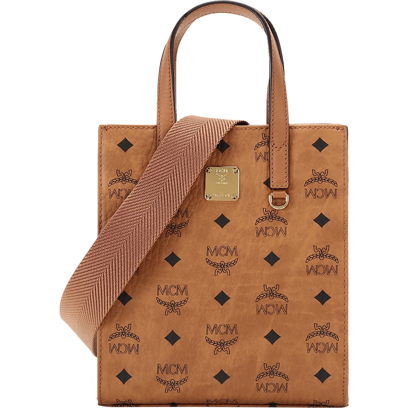 MCM 奢侈品 男女中性 Visetos Klassik系列涂层帆布手提单肩斜挎包迷你款 MMTAAKC02