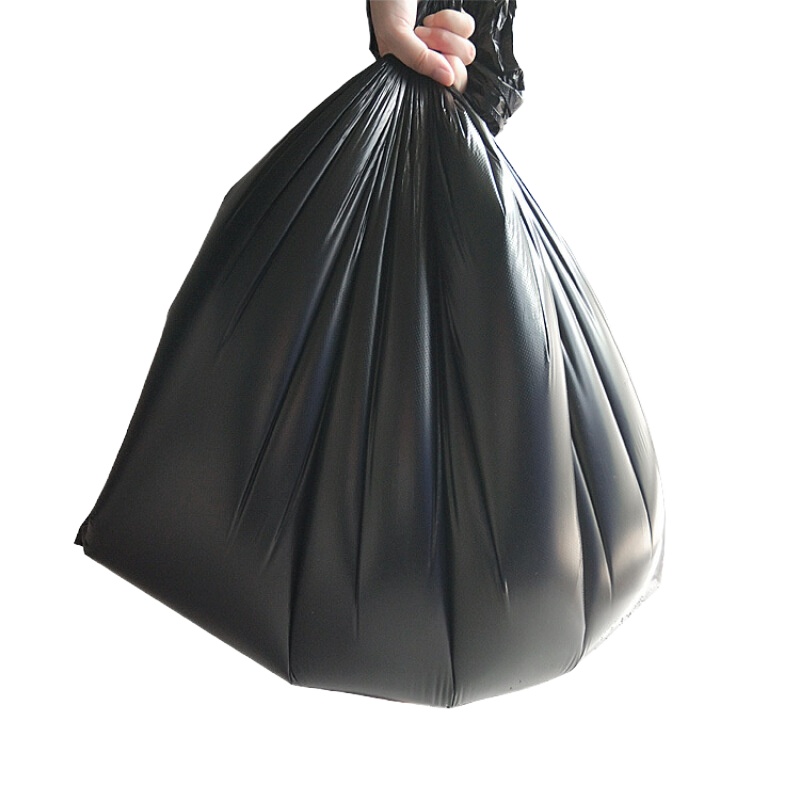 金悦拉圾口袋大1号垃圾袋60*80厚大垃圾袋 50只/扎10扎/件 6080平口黑A