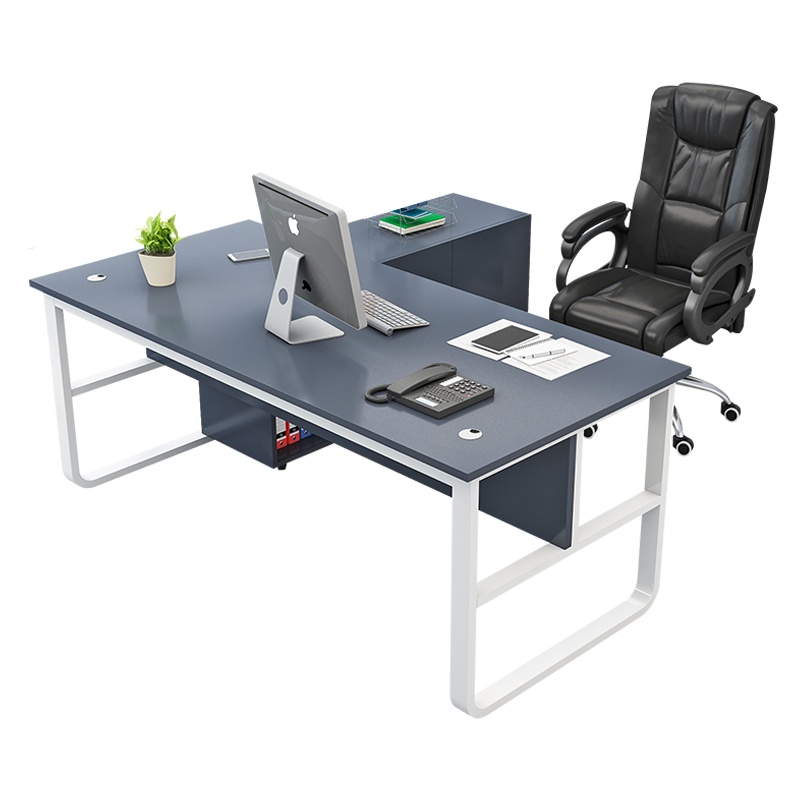 铭威盾办公桌简约现代老板单人办公家具大班台总裁经理主管办公桌椅组合[工厂现做 7天内发货]