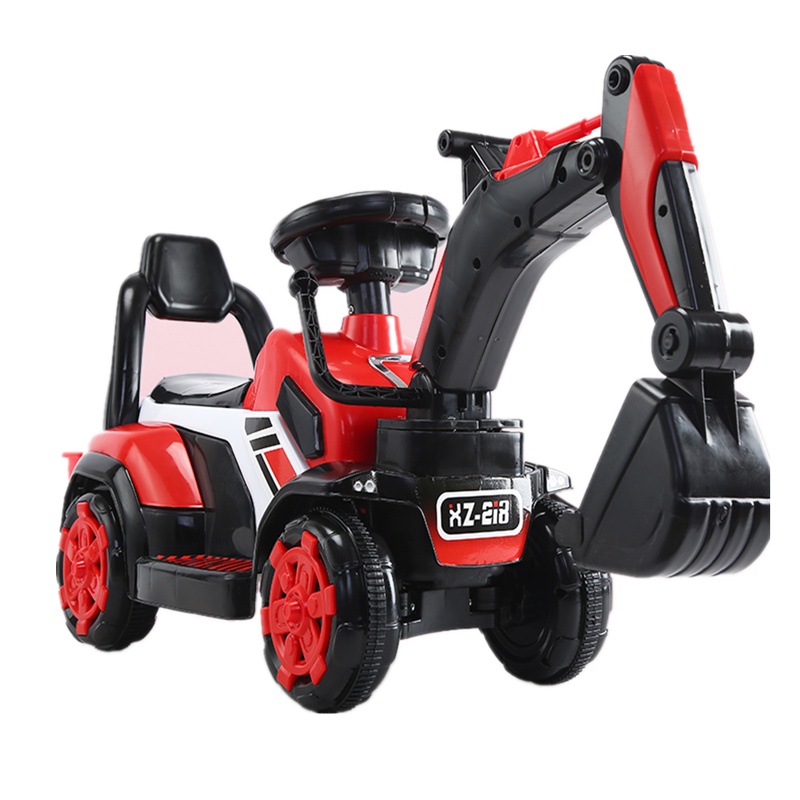 [每满300减40]儿童挖掘机工程车男孩玩具车电动车可坐人超大号可坐可骑挖土机电动挖机漂亮妈妈