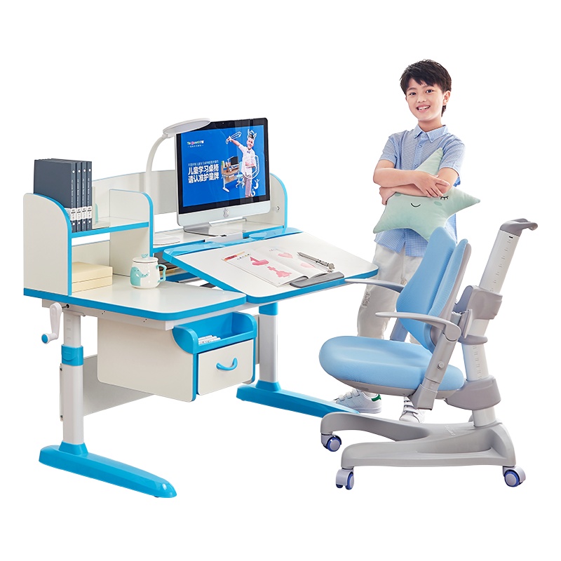 护童抑菌儿童学习桌椅学生写字桌512YW 小学生书桌课桌椅套装家用