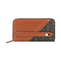 FENDI 男士 涂层织物配皮手拿包钱包7M0275 AFB4