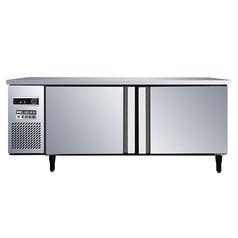 美菱(MELING)1.8米商用厨房工作台冷柜 不锈钢操作台 卧式全冷藏款工作台