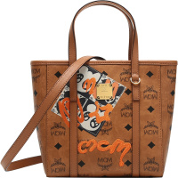 MCM 女士 涂层帆布配皮Toni手提单肩斜挎包迷你款 MWPAATN10