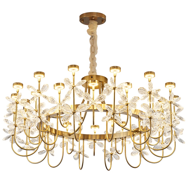 后现代轻奢水晶吊灯简约大气客厅灯个性创意餐厅卧室灯具2021新款