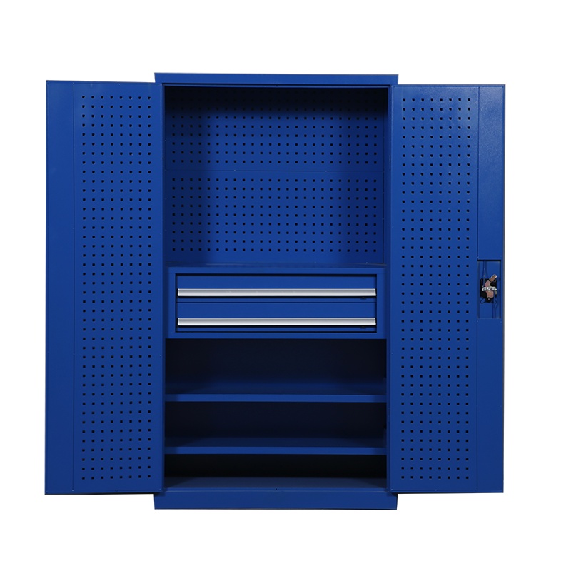 豫亿腾 对双开二抽多功能重型工具柜 车间用双开门储物柜 加厚五金收纳箱抽屉式铁皮刀具柜子 可定制