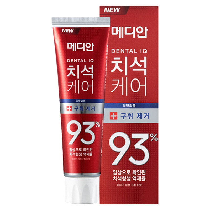 MEDIAN麦迪安 93%去除牙垢 深层洁净牙膏 强劲薄荷味 120g 红色