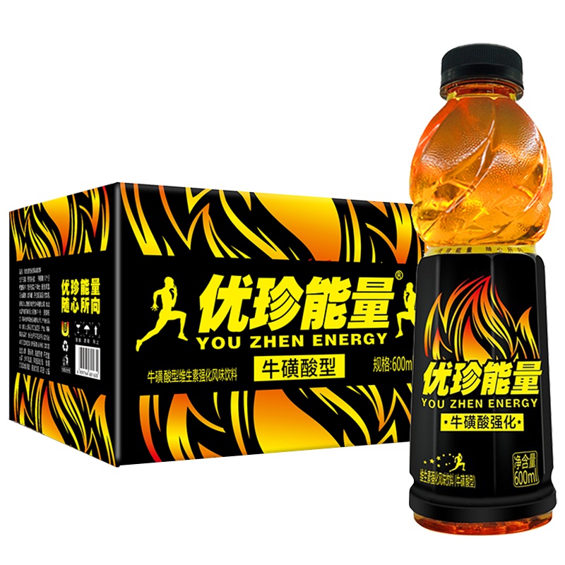 优珍能量牛磺酸型功能饮料600ml*15瓶/箱