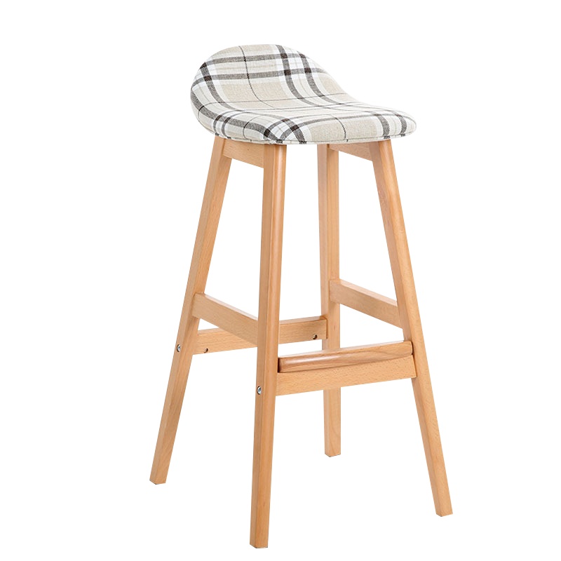 梦商 实木椅 美式酒吧椅 高脚凳 吧凳 北欧靠背椅 咖啡厅椅 创意复古椅 简约吧台椅