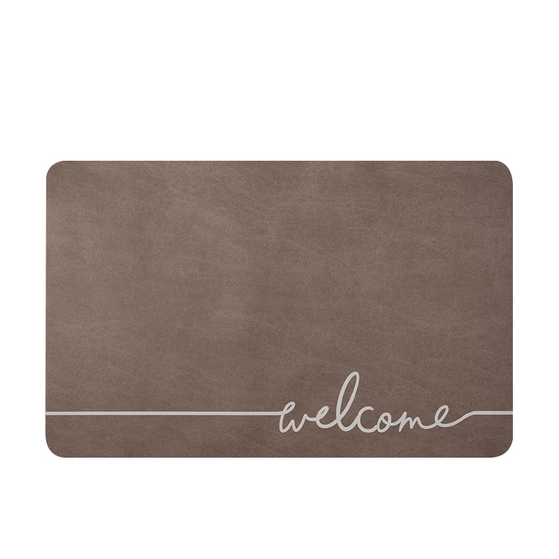 京城派 北欧简约纳帕皮洗手间地垫浴室门口吸水速干卫生间仿硅藻泥脚垫子定制