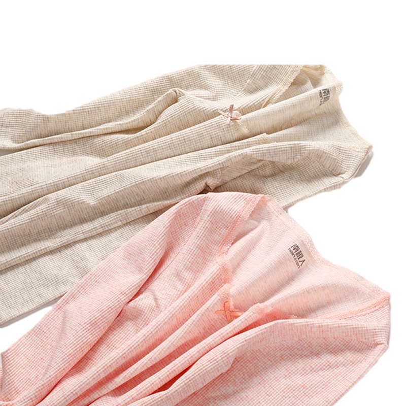 南极人(NanJiren)无缝保暖内衣女彩棉色纱螺纹中厚款女蕾丝小方领秋衣秋裤