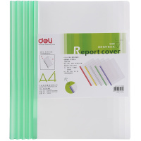 得力(deli) 5539 抽杆报告夹 彩色透明A4拉杆夹 XHJ 混色随机 单只装
