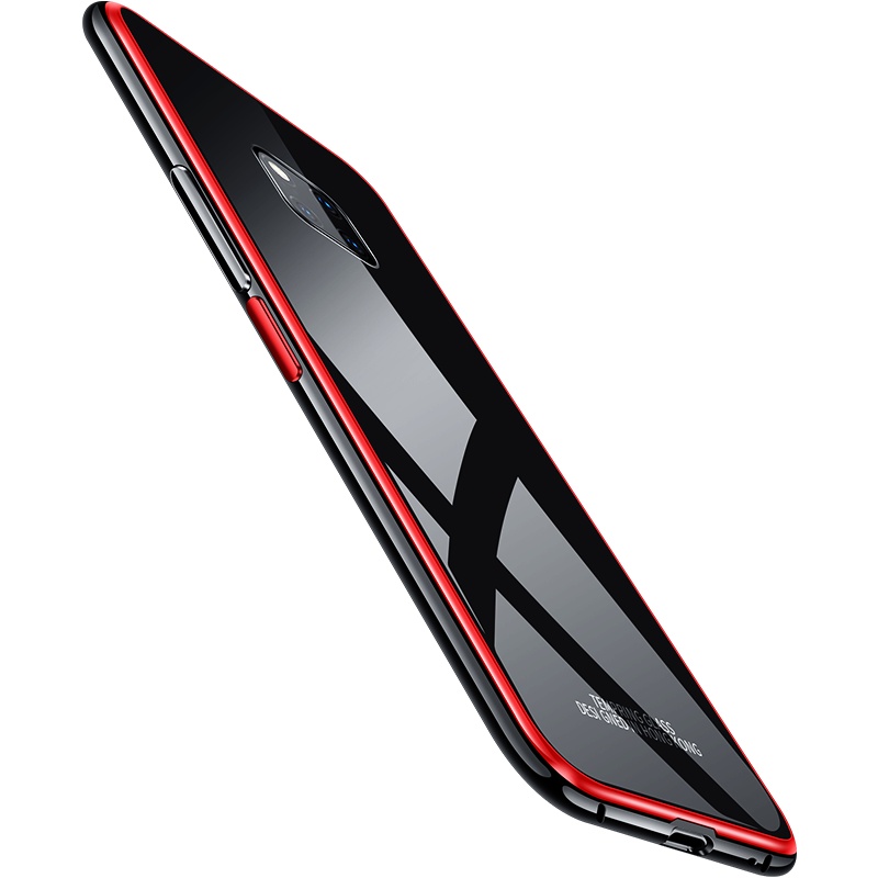 KONEL 华为mate30手机壳荣耀30/V20透明玻璃mate20pro/20X 5G版保护套P30pro金属边框潮