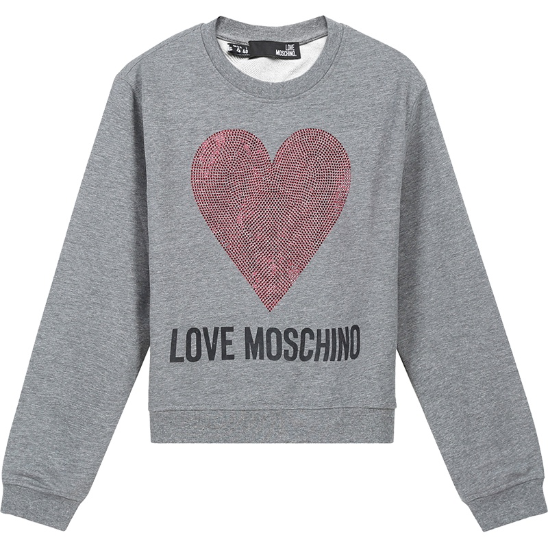 LOVE MOSCHINO 爱莫斯奇诺 女士 棉质圆领长袖运动衫卫衣 W6306 16 M3987