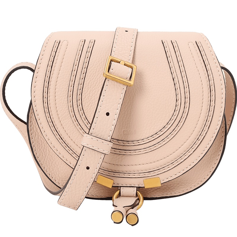 预售 蔻依CHLOE MARCIE 马鞍包迷你 编织拼接麂皮CHC11SP580 女士单肩斜挎包