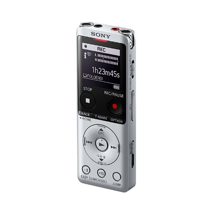 索尼(SONY)录音笔ICD-UX575F 16GB 智能降噪升级款 专业线性录音棒 商务学习采访支持内录 银色