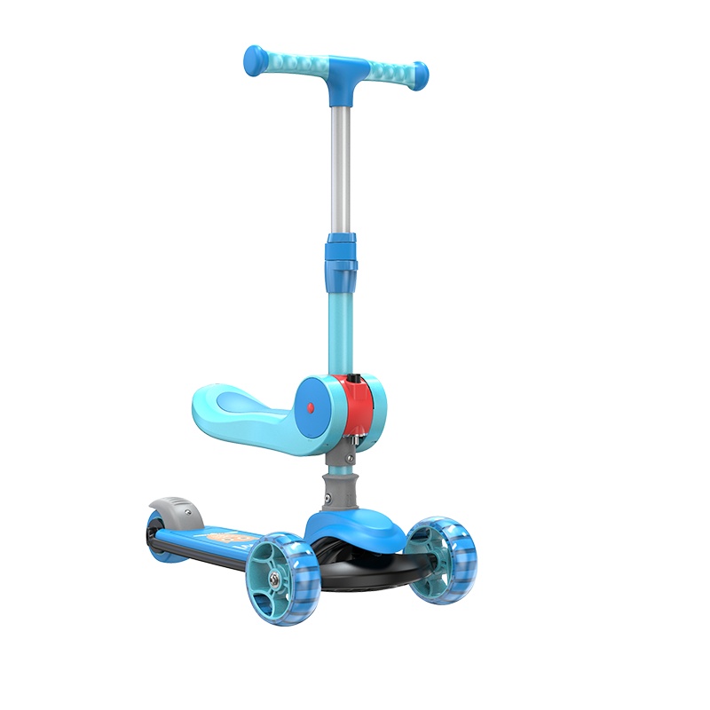 cakalyen儿童滑板车三合一一键折叠 A02-F