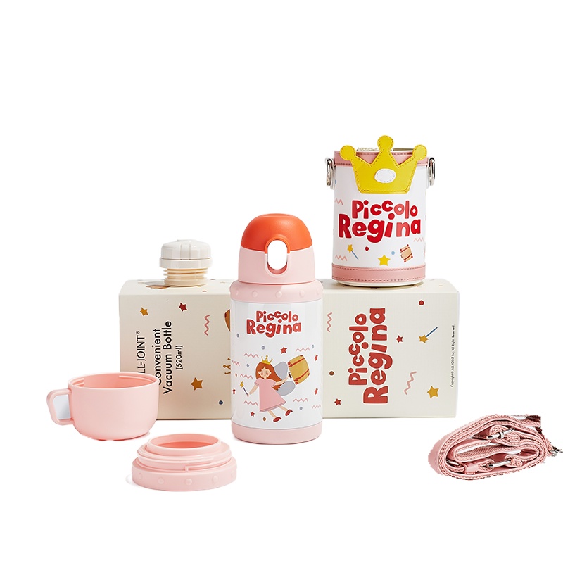 优仅ALLJOINT皇冠学生儿童保温杯配件带吸管简约水杯女幼儿园宝宝水壶